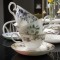 Unique British Floral Tea Cup and Saucer Set Custom Vintage Victorian Flower Teacup for Coffee and Tea