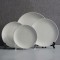 Simple White Ceramic Plates in Bulk 10 Inch Restaurant Dinner Plates Round Charger Plates for Hotel Decorative