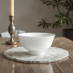 AOOSY Fine Bone China Side Bowl for Wedding Ceramic Cornflake Oatmeal White Bowls for Breakfast