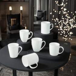 Customizable Bone China Coffee and Tea Mugs Nordic Novelty Aesthetic Latte Mugs High Quality White Ceramic Milk Coffee Cup
