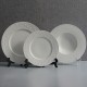 Wholesale White Stone Texture Plates for Catering Creative Embossed Steak Dinner Plate Ceramic Dessert Plate for Restaurant