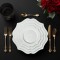 Custom Unique Floral Shape Charger Plate for Wedding Fine Bone China Decorative Scalloped Dinner Plates for Events