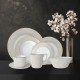 Customizable Luxury Dinner Set for Royal Bone China Gold Rim Dinnerware Ceramic Cups Plates and Bowls Tableware Set