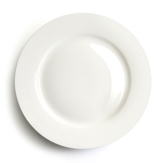 Plain White Dinner Plates Fine Bone China Quarter Plate Pure White Ceramic Dining Plates for Wedding