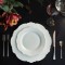 Wholesale White Scalloped Edge Wedding Plates Bone China Lotus Leaf Dinner Dishes Ceramic Lace Charger Plate