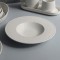 Wholesale Wide Rim Pasta Plates for Restaurants Ceramic Pasta Bowls Italian Straw Hat Shape Spaghetti Soup Plate