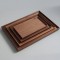 Custom Rectangular Wood Tea Tray Dessert Bread Breakfast Serving Trays Set Black Walnut Wooden Snack Tray