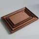 Custom Rectangular Wood Tea Tray Dessert Bread Breakfast Serving Trays Set Black Walnut Wooden Snack Tray