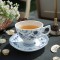 Bone China Blue and White Teacup Set British Blue Flower Tea Cups and Saucers Vintage Ceramic Coffee Cups