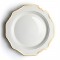 Factory Custom Design Gold and White Flower Dinner Plates Wedding Festive Bone China Decorative Plate